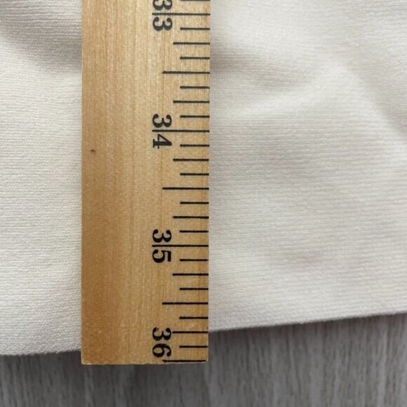 Reiss Charlotte Flippy Knitted Ruffle Hem Fit & Flare Mini Sweater Dress White L - Picture 15 of 15